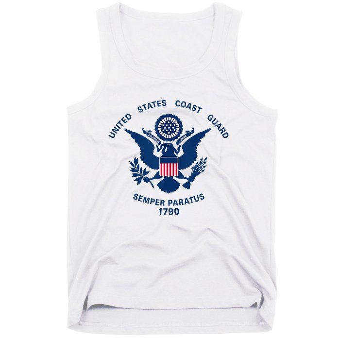 United States Coast Guard USCG Logo Police Veteran Patriotic Tank Top