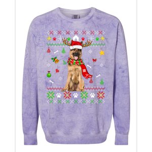 Ugly Sweater Christmas Ger Shepherd Dog Puppy Xmas Pajama Gift Colorblast Crewneck Sweatshirt