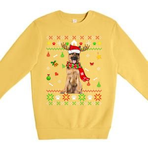 Ugly Sweater Christmas Ger Shepherd Dog Puppy Xmas Pajama Gift Premium Crewneck Sweatshirt