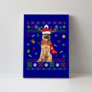 Ugly Sweater Christmas Ger Shepherd Dog Puppy Xmas Pajama Gift Canvas