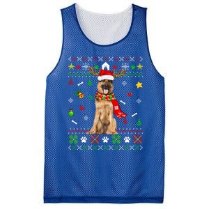 Ugly Sweater Christmas Ger Shepherd Dog Puppy Xmas Pajama Gift Mesh Reversible Basketball Jersey Tank