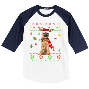 Ugly Sweater Christmas Ger Shepherd Dog Puppy Xmas Pajama Gift Baseball Sleeve Shirt