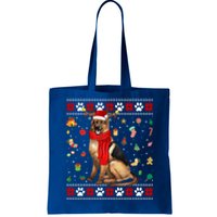 Ugly Sweater Christmas Ger Shepherd Dog Puppy Xmas Pajama Gift Tote Bag