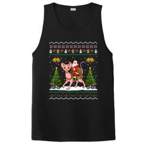 Ugly Sphynx Cat Xmas Gift Santa Riding Sphynx Cat Christmas Gift PosiCharge Competitor Tank