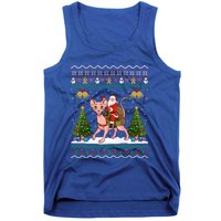 Ugly Sphynx Cat Xmas Gift Santa Riding Sphynx Cat Christmas Gift Tank Top