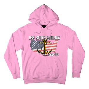 Uss South Carolina Cgn37 Cruiser Veteran Day Father Grandpa Hoodie