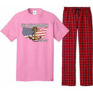 Uss South Carolina Cgn37 Cruiser Veteran Day Father Grandpa Pajama Set