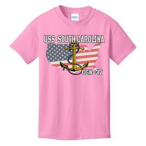 Uss South Carolina Cgn37 Cruiser Veteran Day Father Grandpa Kids T-Shirt