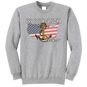 Uss South Carolina Cgn37 Cruiser Veteran Day Father Grandpa Sweatshirt