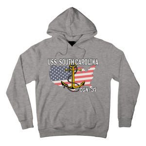 Uss South Carolina Cgn37 Cruiser Veteran Day Father Grandpa Tall Hoodie