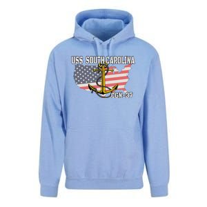 Uss South Carolina Cgn37 Cruiser Veteran Day Father Grandpa Unisex Surf Hoodie