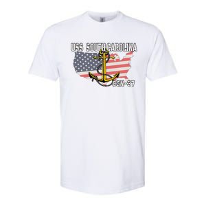 Uss South Carolina Cgn37 Cruiser Veteran Day Father Grandpa Softstyle CVC T-Shirt