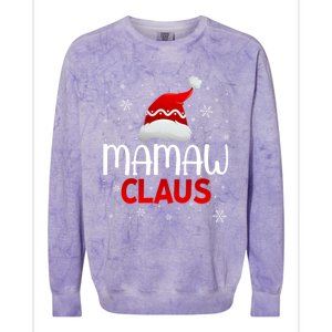 Ugly Sweater Christmas Matching Costume Mamaw Claus Gift Colorblast Crewneck Sweatshirt