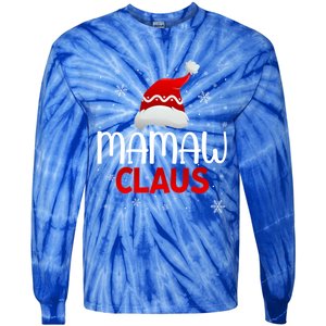 Ugly Sweater Christmas Matching Costume Mamaw Claus Gift Tie-Dye Long Sleeve Shirt