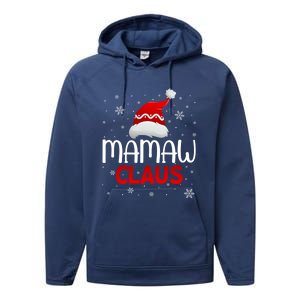 Ugly Sweater Christmas Matching Costume Mamaw Claus Gift Performance Fleece Hoodie