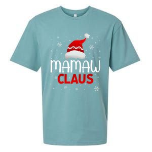 Ugly Sweater Christmas Matching Costume Mamaw Claus Gift Sueded Cloud Jersey T-Shirt