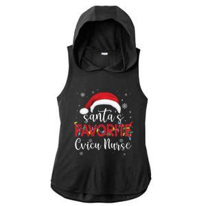 Ugly Sweater Christmas Santas Favorite Cvicu Nurse Xmas Gift Ladies PosiCharge Tri-Blend Wicking Draft Hoodie Tank