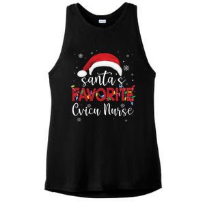 Ugly Sweater Christmas Santas Favorite Cvicu Nurse Xmas Gift Ladies PosiCharge Tri-Blend Wicking Tank