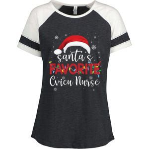 Ugly Sweater Christmas Santas Favorite Cvicu Nurse Xmas Gift Enza Ladies Jersey Colorblock Tee