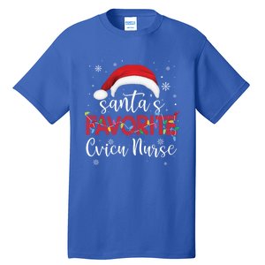 Ugly Sweater Christmas Santas Favorite Cvicu Nurse Xmas Gift Tall T-Shirt