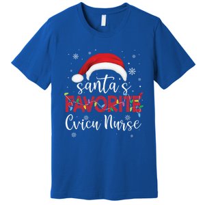 Ugly Sweater Christmas Santas Favorite Cvicu Nurse Xmas Gift Premium T-Shirt