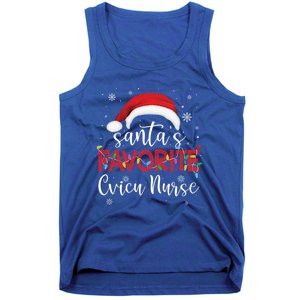 Ugly Sweater Christmas Santas Favorite Cvicu Nurse Xmas Gift Tank Top