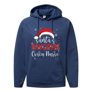 Ugly Sweater Christmas Santas Favorite Cvicu Nurse Xmas Gift Performance Fleece Hoodie