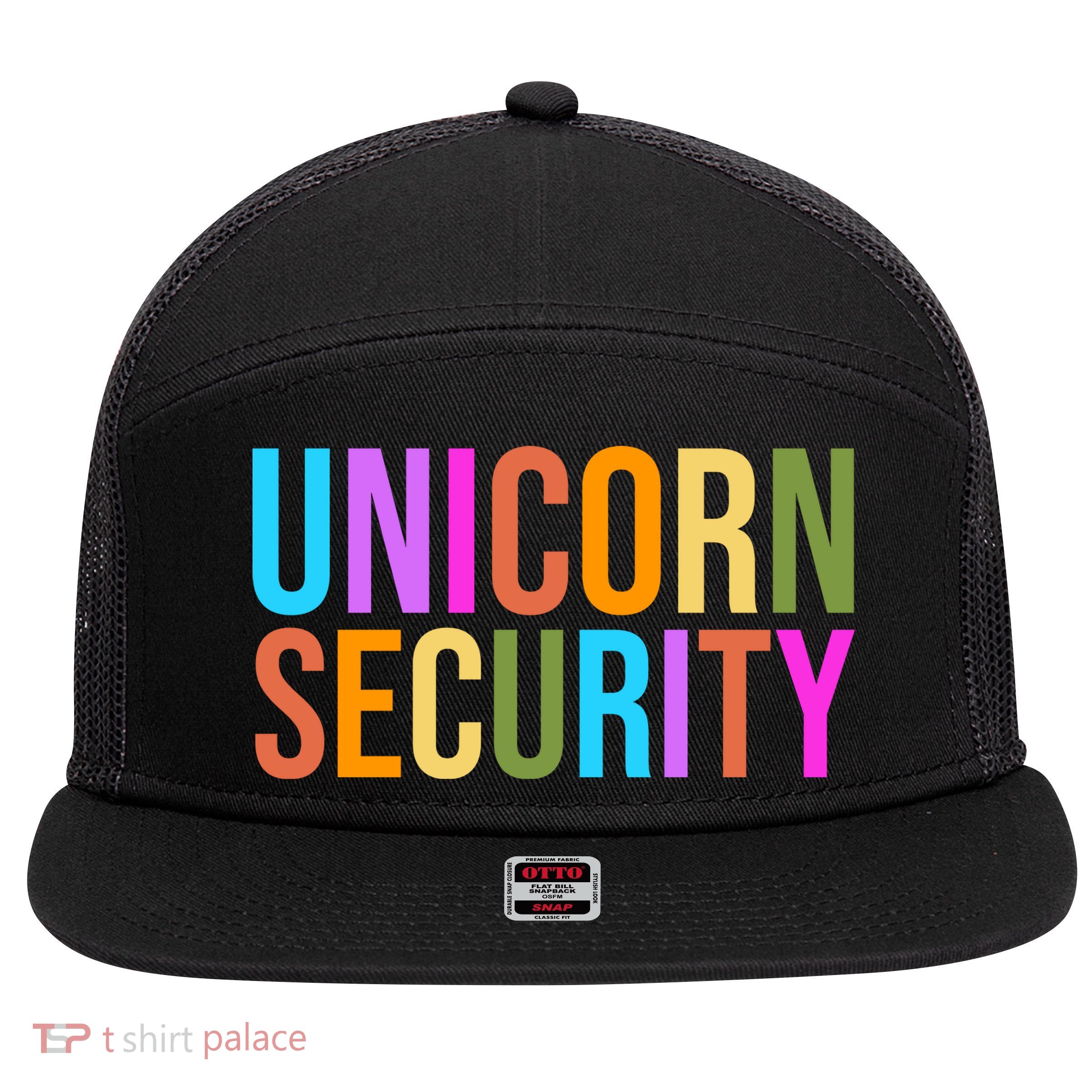 Unicorn Security Colorful 7 Panel Mesh Trucker Snapback Hat