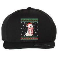 Ugly Sweater Christmas American Eskimo Dog Santa Reindeer Wool Snapback Cap