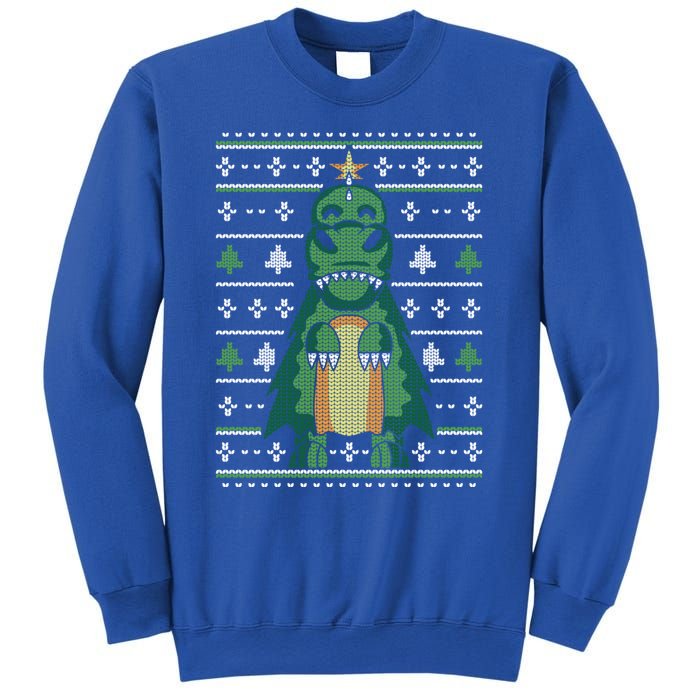 Ugly Sweater Christmas Dinosaur Design Funny Xmas Tree Rex Funny Gift Sweatshirt