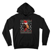 Ugly Sweater Christmas Bloodhound Dog Santa Hat Pajama Hoodie