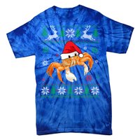 Ugly Sweater Christmas Crab Lover Santa Hat Animals Funny Gift Tie-Dye T-Shirt