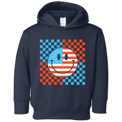 Usa Smiley Checkerboard Toddler Hoodie