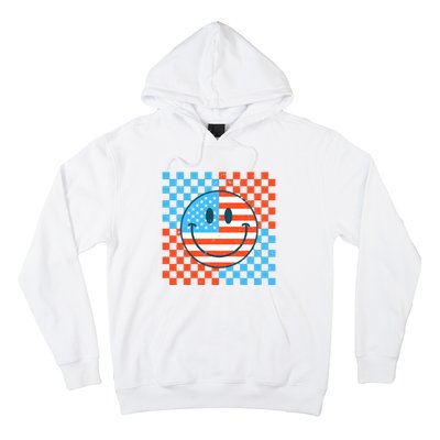 Usa Smiley Checkerboard Hoodie