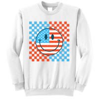 Usa Smiley Checkerboard Sweatshirt