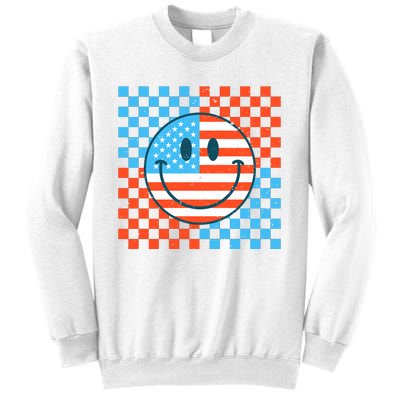 Usa Smiley Checkerboard Sweatshirt