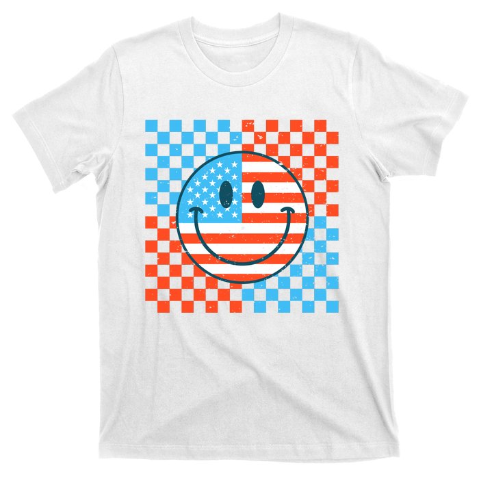 Usa Smiley Checkerboard T-Shirt