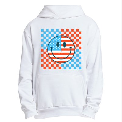 Usa Smiley Checkerboard Urban Pullover Hoodie