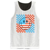 Usa Smiley Checkerboard Mesh Reversible Basketball Jersey Tank