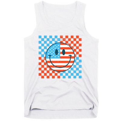 Usa Smiley Checkerboard Tank Top