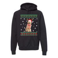 Ugly Sweater Christmas Golden Retriever Dog Santa Reindeer Premium Hoodie