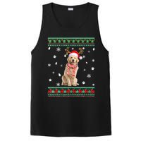 Ugly Sweater Christmas Golden Retriever Dog Santa Reindeer PosiCharge Competitor Tank