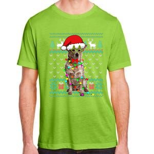 Ugly Sweater Christmas Lights Australian Cattle Dog Puppy Long Sleeve Adult ChromaSoft Performance T-Shirt