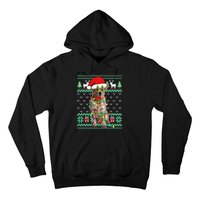 Ugly Sweater Christmas Lights Australian Cattle Dog Puppy Long Sleeve Hoodie