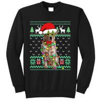 Ugly Sweater Christmas Lights Australian Cattle Dog Puppy Long Sleeve Sweatshirt