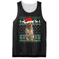 Ugly Sweater Christmas Lights Australian Cattle Dog Puppy Long Sleeve Mesh Reversible Basketball Jersey Tank