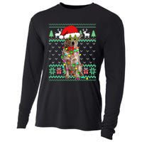 Ugly Sweater Christmas Lights Australian Cattle Dog Puppy Long Sleeve Cooling Performance Long Sleeve Crew