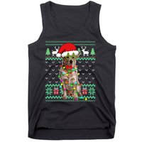 Ugly Sweater Christmas Lights Australian Cattle Dog Puppy Long Sleeve Tank Top