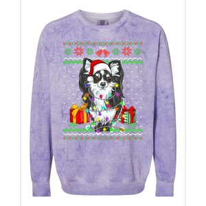 Ugly Sweater Christmas Lights Chihuahua Dog Puppy Lover Colorblast Crewneck Sweatshirt