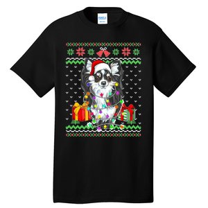 Ugly Sweater Christmas Lights Chihuahua Dog Puppy Lover Tall T-Shirt